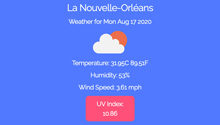 New France Weather Dashboard