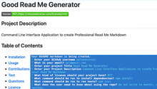 CLI Read Me Markdown Generator